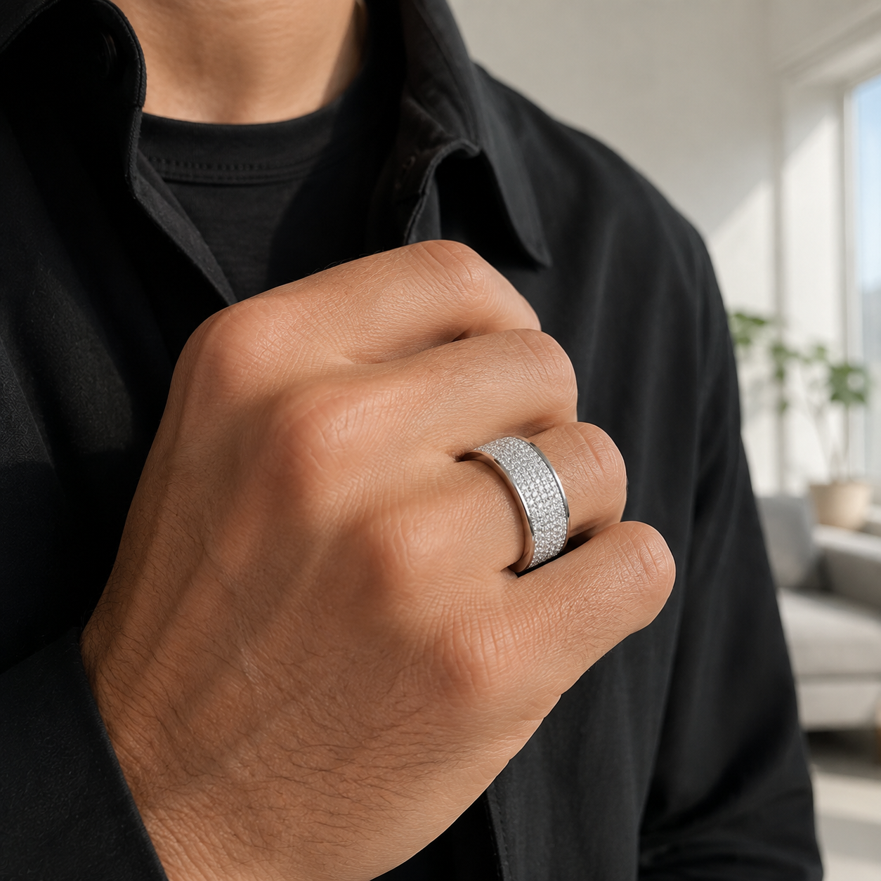 Iced Zircon Band