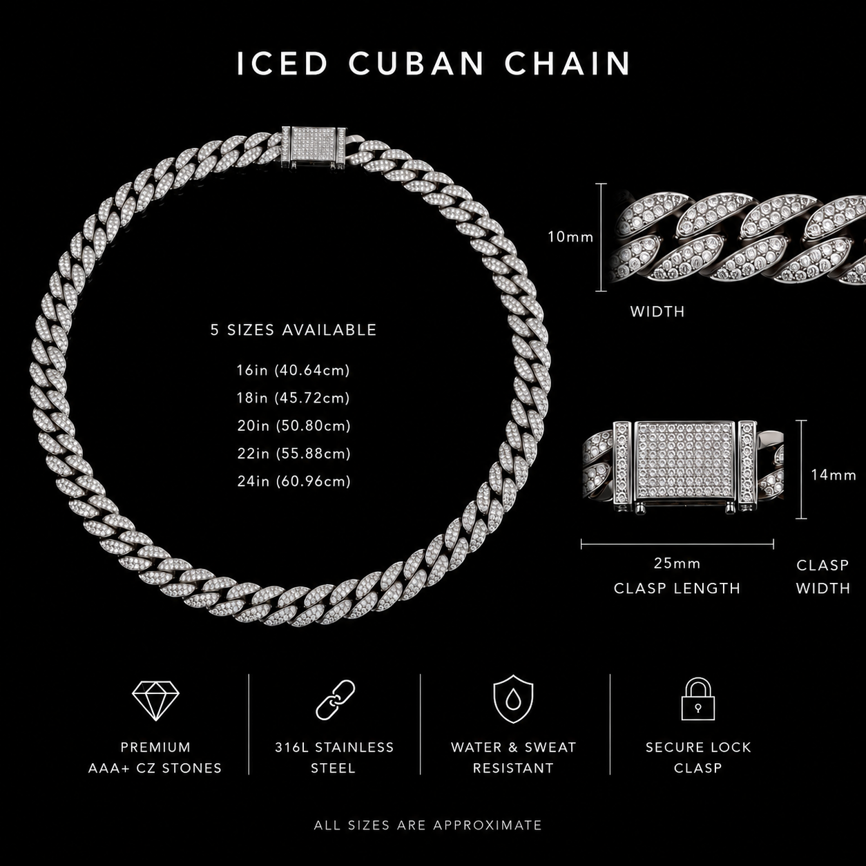 Revellce™ 10mm Iced Cuban Kette