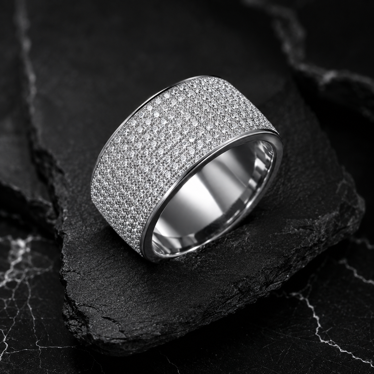 Iced Zircon Band