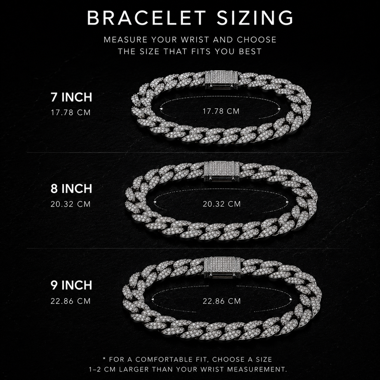 10mm Iced Cuban Bracelet